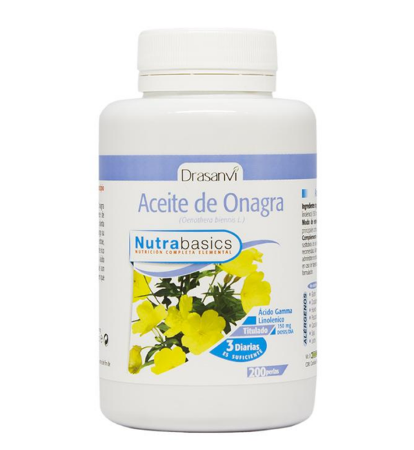 Aceite de Onagra | 200 perlas | Drasanvi. Mejora la flora intestinal