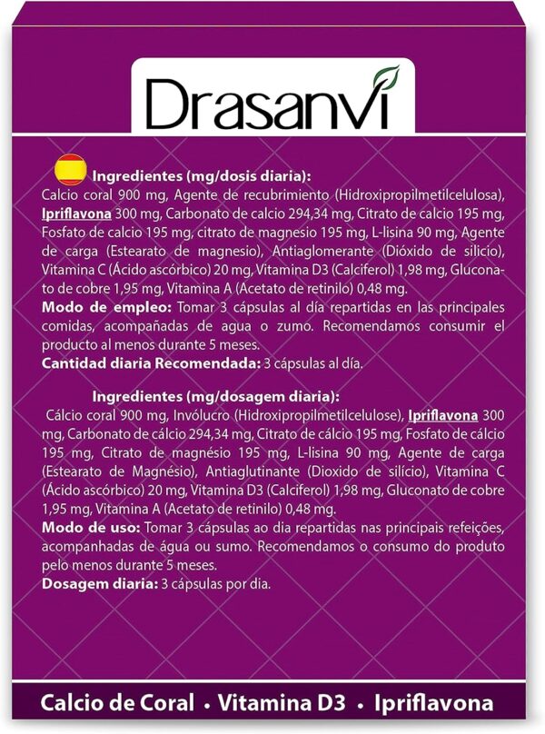 Oseogen Óseo Drasanvi. Ingredientes. 72 cápsulas